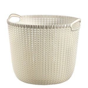 Curver Knit kulatý koš 30l bílý obraz