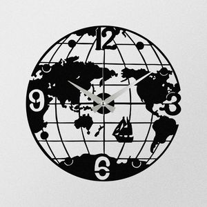 Nástěnné hodiny World S018 Black, 48 x 48 cm obraz