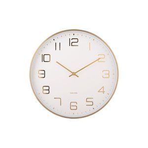 Karlsson 5973WH designové nástěnné hodiny bílá, pr. 40 cm obraz
