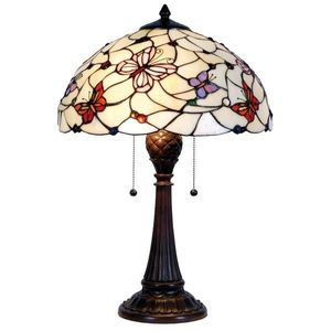 Stolní lampa Tiffany Butterfly Garden - Ø 41*60 cm 2x E27 / Max 60w 5LL-5365 obraz