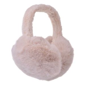 Béžové skládací chlupaté klapky na uši - Ø 13cm - one size JZEW0001BE obraz