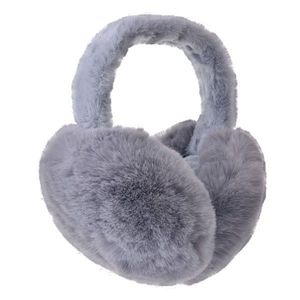 Šedé skládací chlupaté klapky na uši - Ø 13cm - one size JZEW0001G obraz
