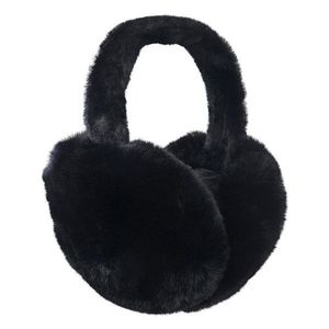 Černé skládací chlupaté klapky na uši - Ø 13cm - one size JZEW0001Z obraz