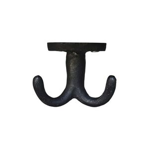 Černý antik kovový stropní 2-háček Hoog - 7*3, 5*5, 5 cm 64056524 obraz