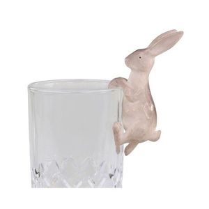 Dekorace zajíček na skleničku Hare Latté - 6*2, 5*11 cm 39577-20 obraz