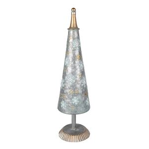 Zinkový antik dekorační vánoční stromeček - Ø 12*47 cm 6Y5463 obraz