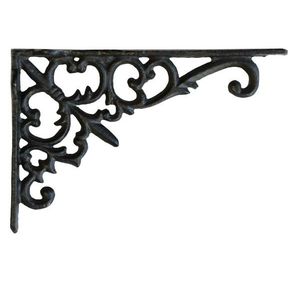 Černá antik litinová policová konzole Ornament - 18*3, 5*12 cm 64061024 (64610-24) obraz