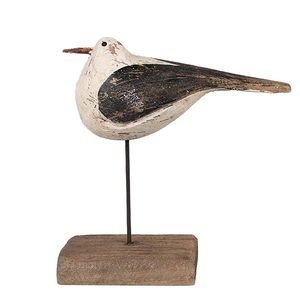 Dřevěná dekorace racek na podstavci Nauticco - 12*5*13 cm 6H2343 obraz