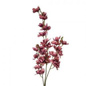 Dekorace umělá větvička s růžovými květy - 10*10*110 cm 5PL0114P obraz