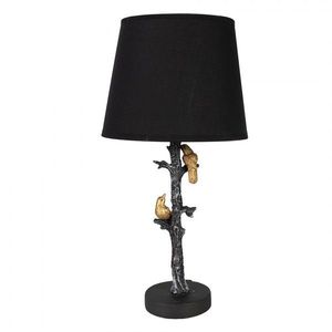 Černá stolní lampa se zlatými ptáčky Birdie gold - E27/ma* 1*60W 6LMC0094 obraz