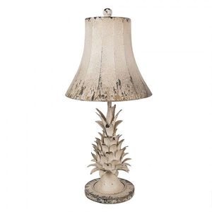 Béžová antik kovová stolní lampa Brocante pineapple - Ø 30*64cm E27/ 1*60W 6LMC0093 obraz