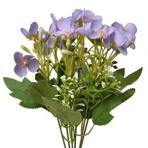 Dekorace umělá květina s fialovými květy - 15*15*30 cm 6PL0363PA obraz