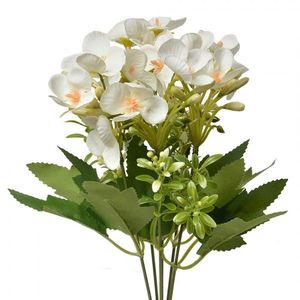 Dekorace umělá květina s bílými květy - 15*15*30 cm 6PL0363W obraz