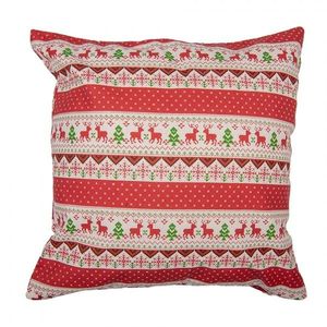 Červený povlak na polštář s jeleny Christmas Rustic - 44*44 cm KT021.376 obraz