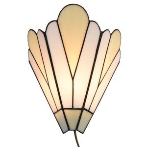Béžová nástěnná lampa tiffany Patricia - 20*10*29 cm E14/ 1*40W 5LL-6365 obraz