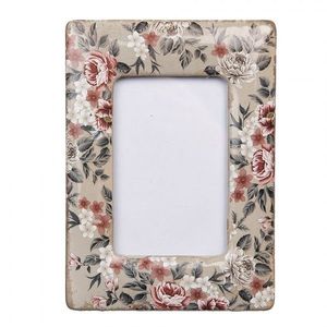Fotorámeček s keramickým okrajem s květy Floria - 13*2*18 cm / 9*13 cm 2F1275 obraz