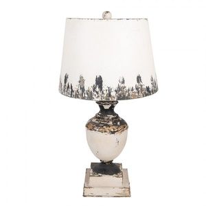 Béžová antik kovová stolní lampa Florence - Ø 32*60 cm E27/max 1*60W 6LMC0110 obraz