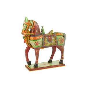 Dřevěná barevná dekorace kůň Mumbai Mango wood - 55*15*58 cm 50560 obraz