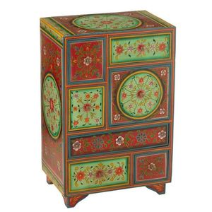 Dřevěná barevná komoda Mumbai mango wood - 43*29*65 cm 50565 obraz