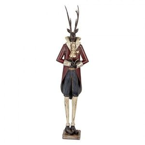 Béžovo-hnědá antik kovová dekorace jelen Deer - 19*15*80 cm 5Y1314 obraz