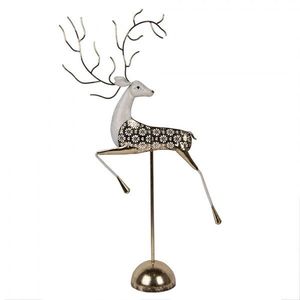 Dekorace socha Jelen ve skoku na podstavci Deer - 36*12*72 cm 6Y5841 obraz