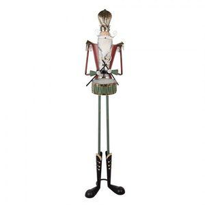 Veliká kovová socha Louskáček Nutcracker s bubnem - 38*47*183 cm 5Y1324 obraz