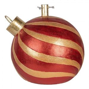Červeno-zlatý stojan na stromek ve tvaru koule Christmas Bauble - 43*40*41 cm 6MG0152 obraz