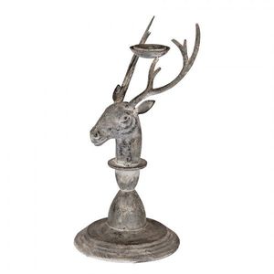 Zinkový antik kovový svícen jelen Deer - 17*14*30 cm 6Y5839 obraz