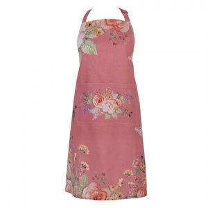 Růžová bavlněná zástěra s květy Flower & Fiesta - 70*85 cm FFA41P obraz