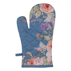 Modrá bavlněná chňapka - rukavice Flower & Fiesta - 18*30 cm FFA44BL obraz