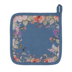 Modrá bavlněná chňapka - podložka Flower & Fiesta - 20*20 cm FFA45BL obraz