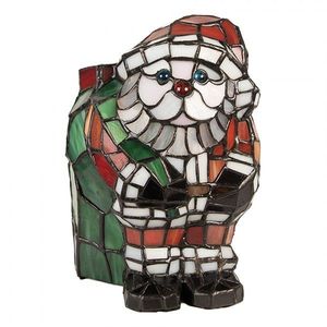 Stolní Tiffany lampa Santa Claus - 17*11*22 cm / E14/max. 1x25W 5LL-9360 obraz