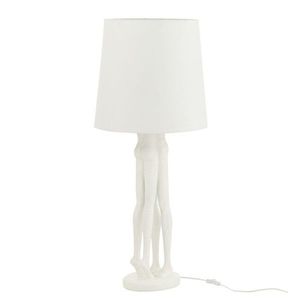 Bílá stolní lampa sousoší lidského páru Figurines – Ø 24*90 cm E27 / 60W 35389 obraz
