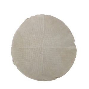 Šedý kožený kulatý polštář Tasse - Ø 45*8 cm 36620 obraz