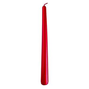 Kónická svíčka 24, 5cm PROVENCE metalická červená obraz