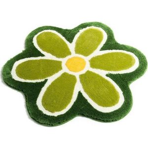 Zelená koupelnová předložka ø 90 cm Flower – Foutastic obraz