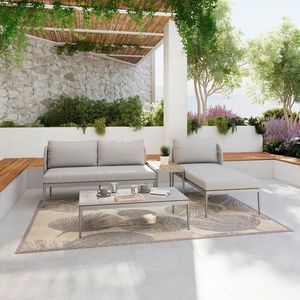 Ambia Garden TERASOVÁ SEDACÍ SOUPRAVA 4dílné, kov, plast, sklo, textil obraz