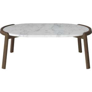 Konferenční stolek Mix 95 x 61 cm, více variant - Bolia Varianta: Grey/white marble | Dark oiled oak, Solid | v. 35 cm obraz