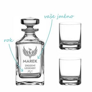 Pískovaný whisky set Fenix (1+2) obraz
