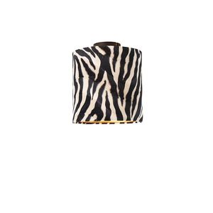 Stropní lampa matně černá sametová stínidla Zebra design 25 cm - Combi obraz