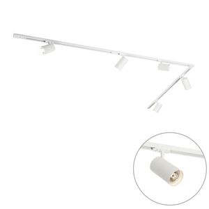 Moderní kolejnicový systém s 5 bílými bodovými světly 1-fázový GU10 70mm - Iconic Jeana Luxe obraz