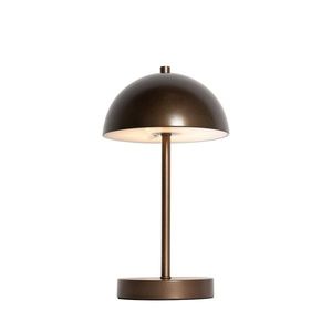 Venkovní stolní lampa Hřib tmavě bronzová dobíjecí - Keira obraz