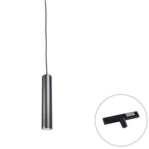 Designové závěsné svítidlo černé vč. adaptéru na kolejnici 1-fázové - Slimline Tuba Small obraz