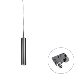 Designové závěsné svítidlo černé vč. adaptéru na lištu 3-fázové - 3-Phase Tuba Small obraz