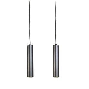 Sada 2 designových závěsných lamp černých - Tuba Small obraz