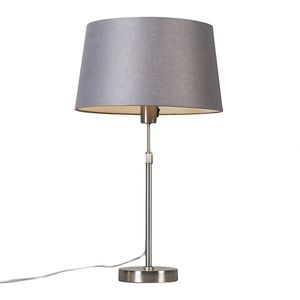 Stolní lampa ocelová s šedým stínítkem 35 cm nastavitelná - Parte obraz