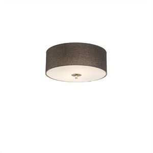 Rustikální stropní svítidlo taupe 30 cm - Drum Jute obraz