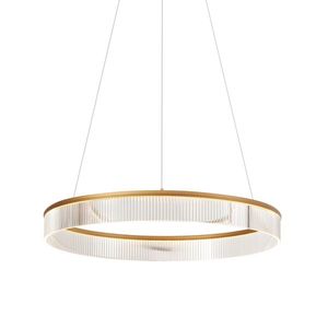Moderní závěsné svítidlo mosazné 78 cm vč. LED s 3-stupňovým stmíváním - Anello Chandelier obraz