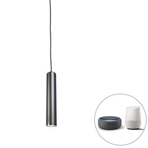 Inteligentní designové závěsné svítidlo černé vč. WiFi žárovky GU10 - Tuba Small obraz