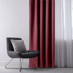 Restilo Závěs Blackout Oxford Pleat vínová, 140 x 245 cm obraz